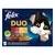 Felix Fantastic DUO multipack s kuřetem a ledvinkami, s hovězím a drůbežím, s krůtou a játry, s jehněčím a telecím v želé 12x