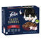 Felix® Tasty Shreds s hovězím, kuřetem, kachnou, krůtou ve šťávě 12x80 g