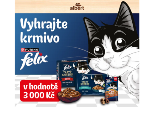 Vyhrajte krmivo a pochoutky PURINA FELIX® v hodnotě 3000 Kč