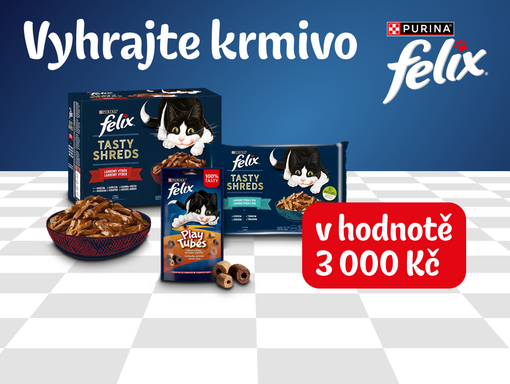 Vyhrajte krmivo a pochoutky PURINA FELIX® v hodnotě 3000 Kč